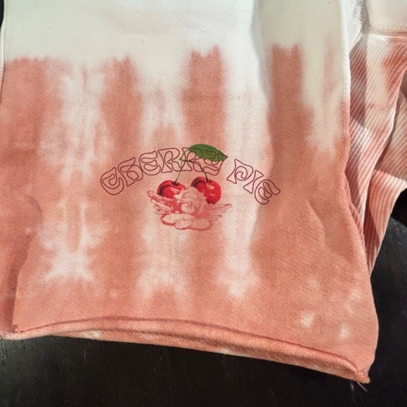 Boys Lie Cherry Pie Tie Dye/Dip Dye Terry Boyfriend Shorts Size M - Picture 7 of 10